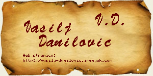 Vasilj Danilović vizit kartica